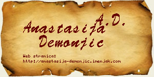 Anastasija Demonjić vizit kartica